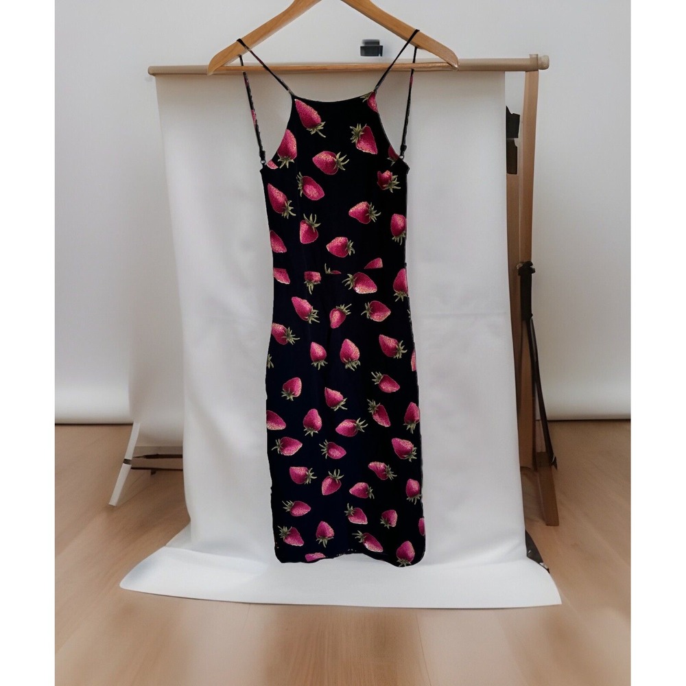 Reformation Luella Petites Strawberry Print Halter Mini‎ Dress Size 0 $198